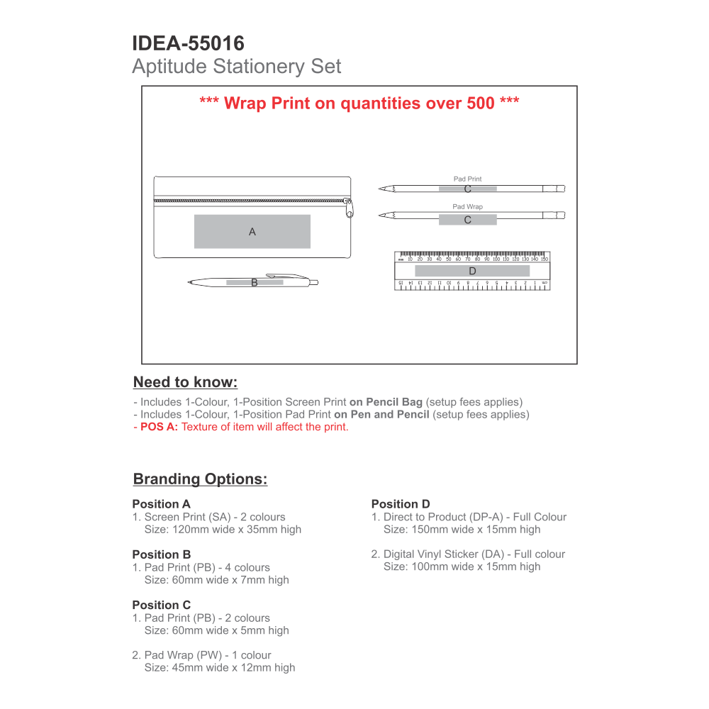 Aptitude Brandable Stationery Set
