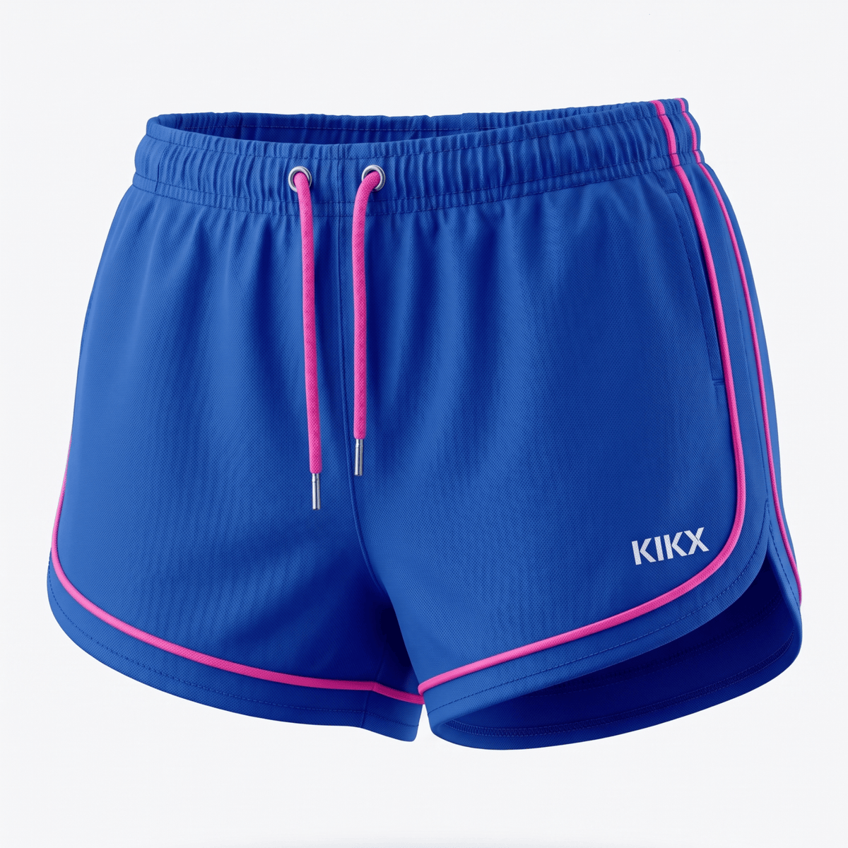 Kikx LUNAFLOW Shorts in Royal with Neon Pink Piping and Inner