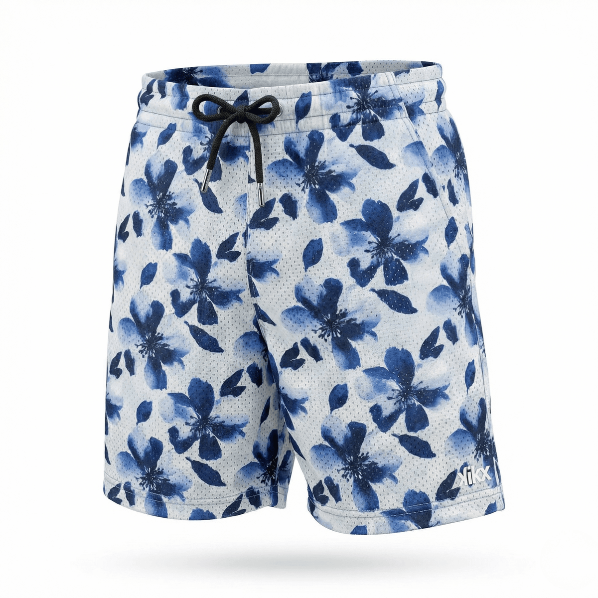 Kikx Basketball Shorts Double Layer Shadow Bloom Print with Black Inner