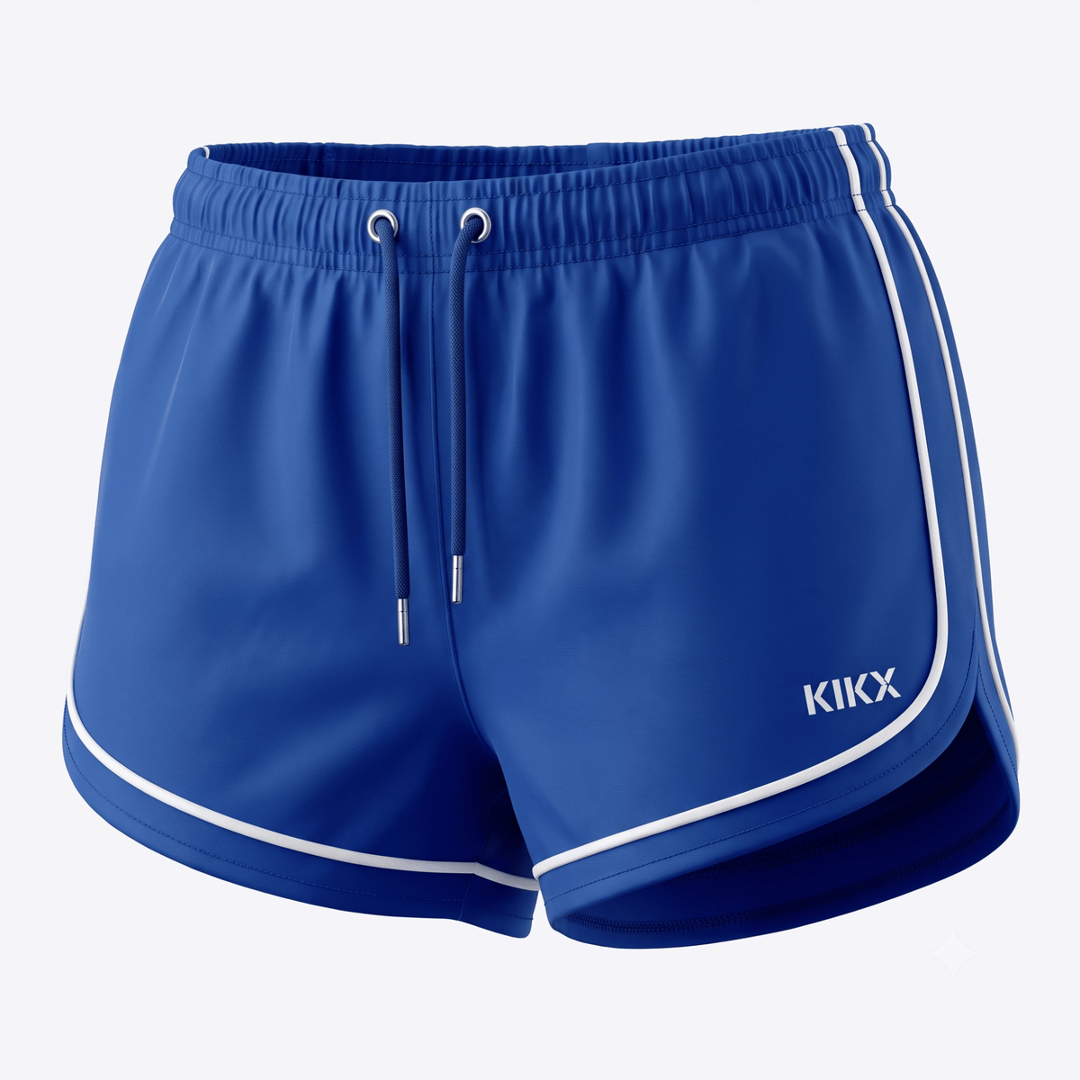 Kikx PLAYR Plain Womens Shorts with Retro Piping Royal