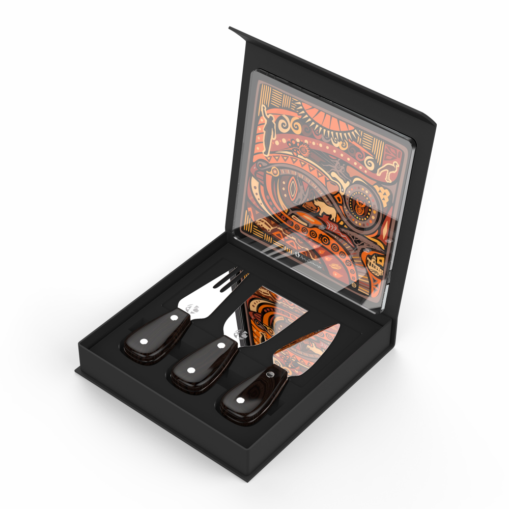 Andy Cartwright &quot;I Am South African&quot; Brandable Cheese Set in Black