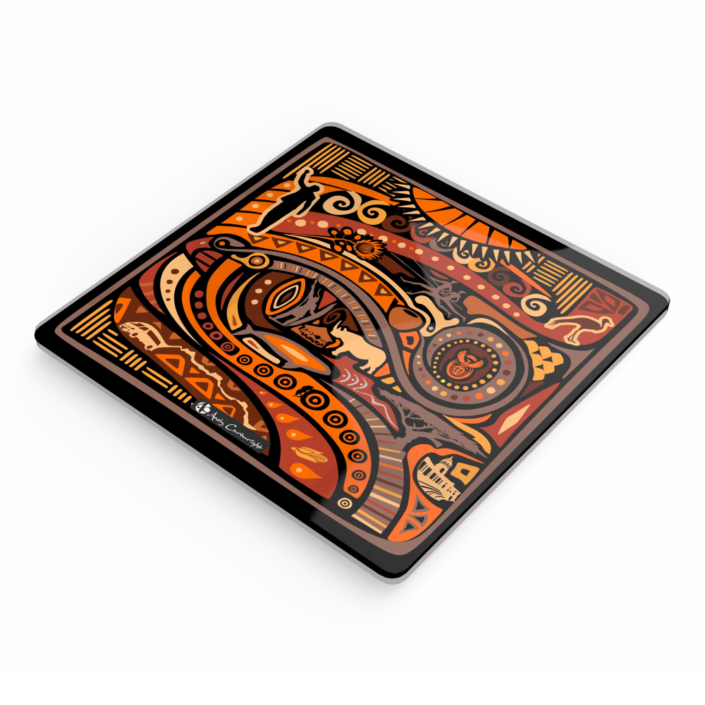 Andy Cartwright &quot;I Am South African&quot; Brandable Cheese Set in Black