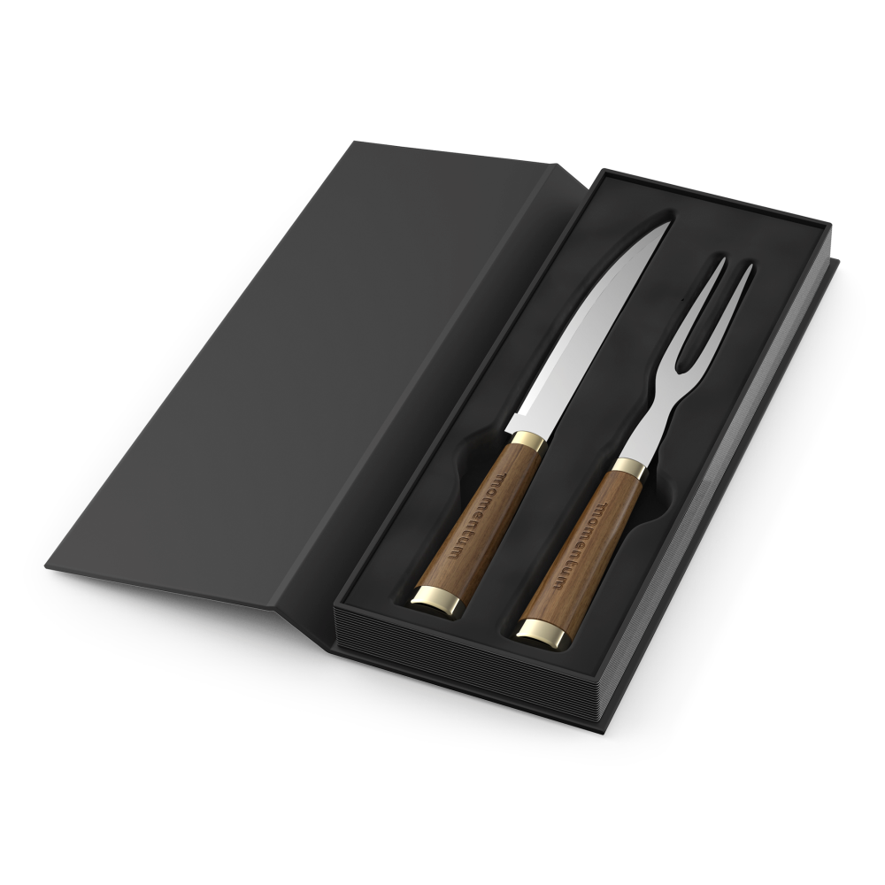 Andy Cartwright Afrique Dusk Brandable Carving Set in Natural and Gold
