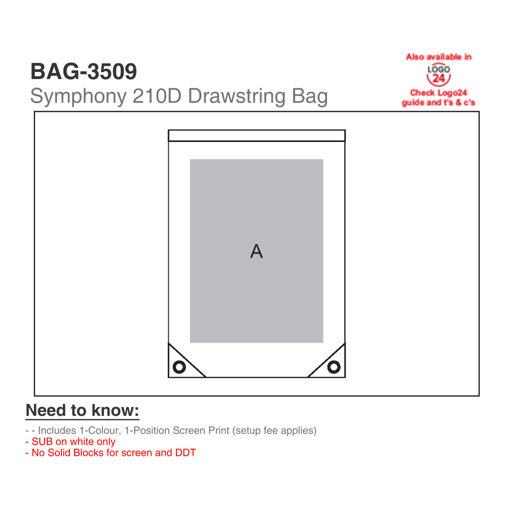 Symphony Brandable Drawstring Bag