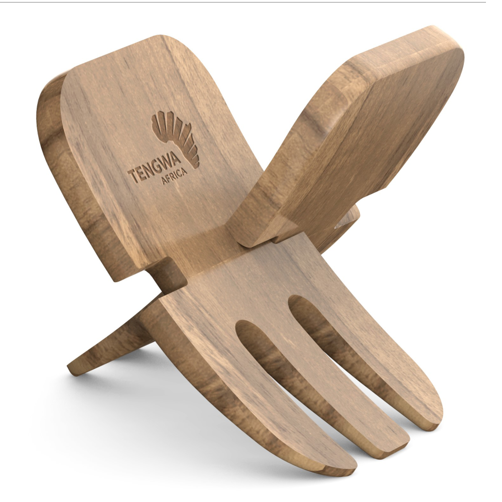 Andy Cartwright Geo Brandable Salad Set in White with Black