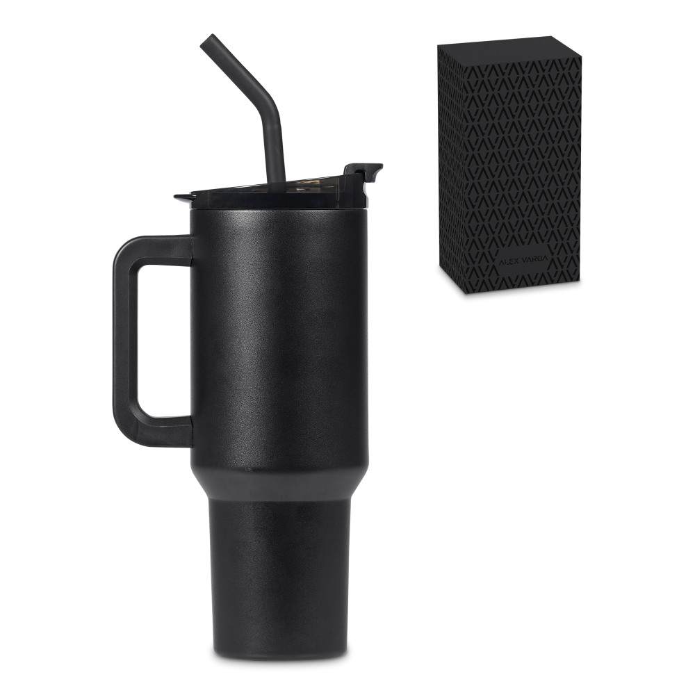 Alex Varga Maximus Vacuum Stainless Steel Brandable Travel Mug in Black