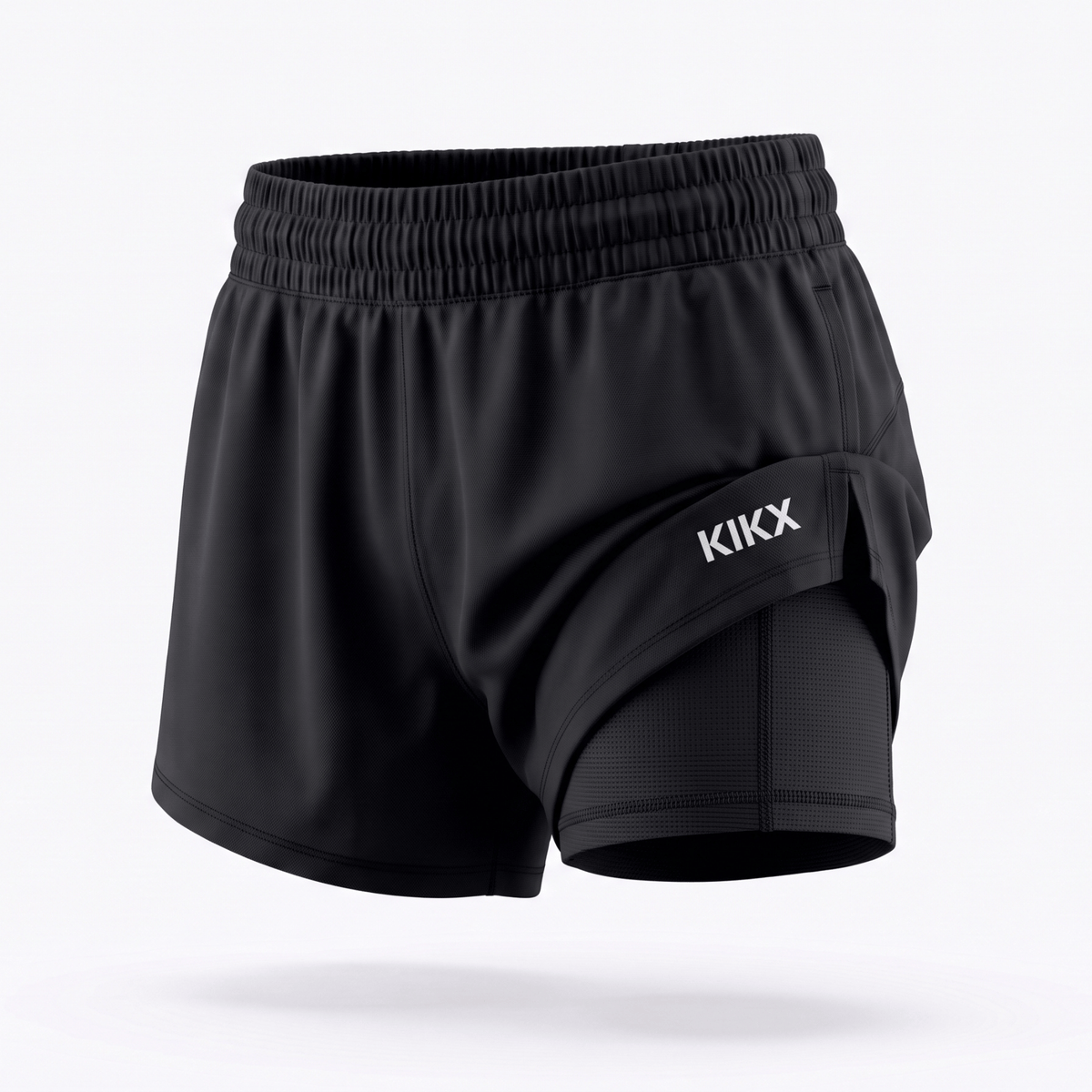 Kikx AIROFLEX Shorts in Black with Black Technical Mesh Inner