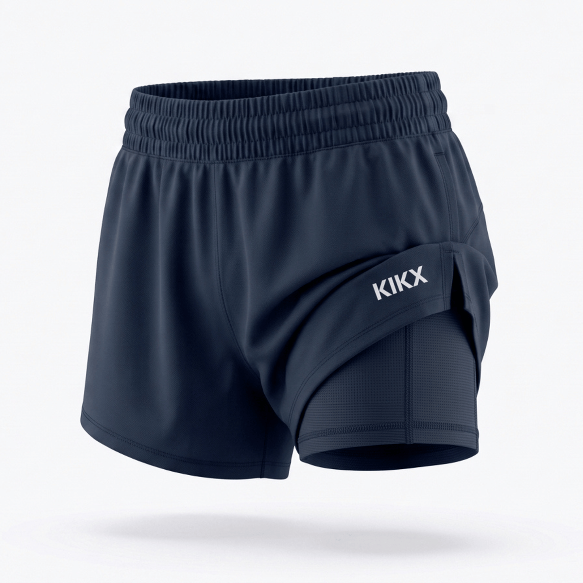 Kikx AIROFLEX Shorts in Navy with Navy Technical Mesh Inner