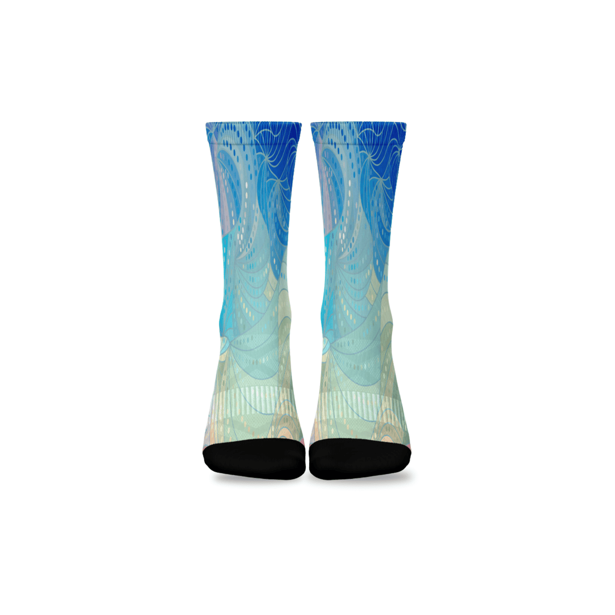 Kikx Premium Crew Socks with Mermaid Swirl Print