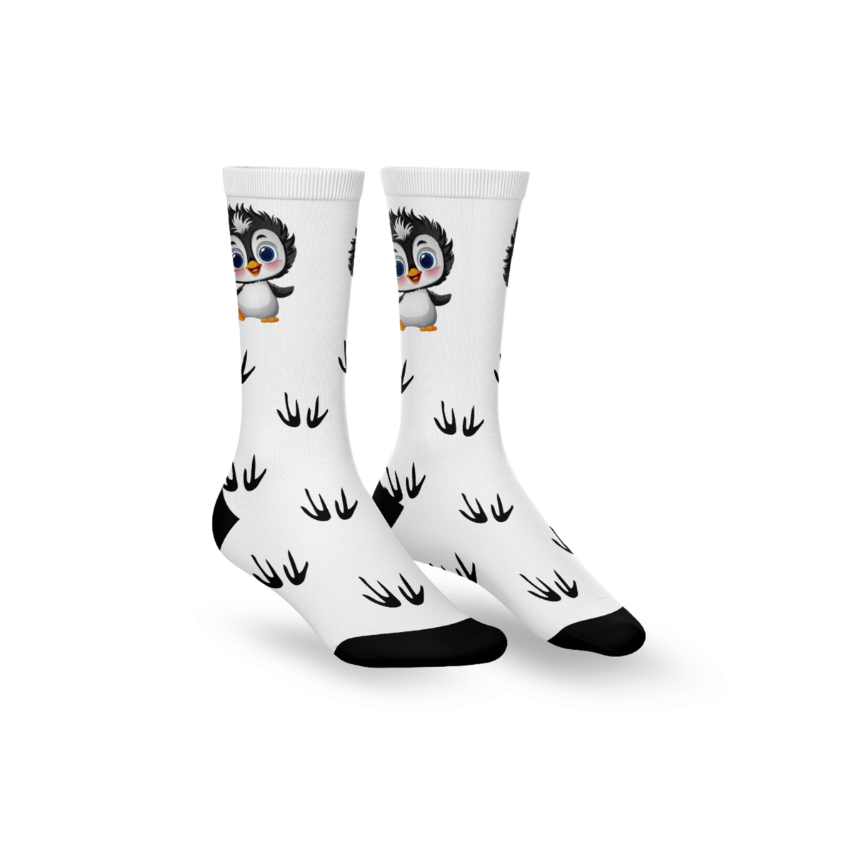 Kikx Premium Crew Socks with Penguin Print