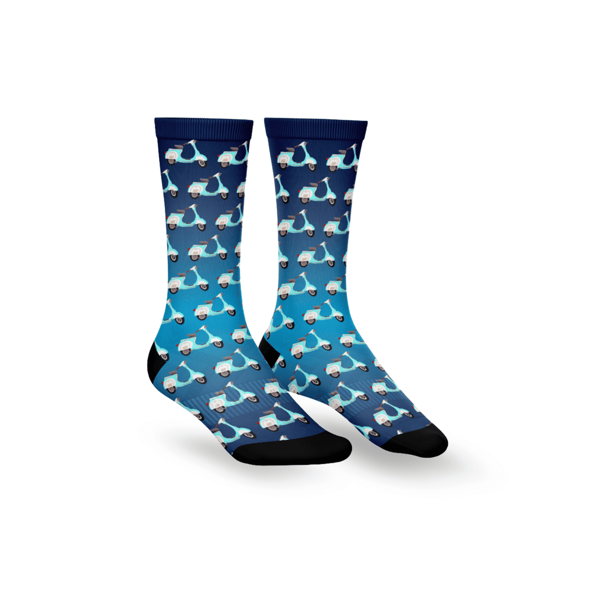 Kikx Premium Crew Socks with Vespa Print