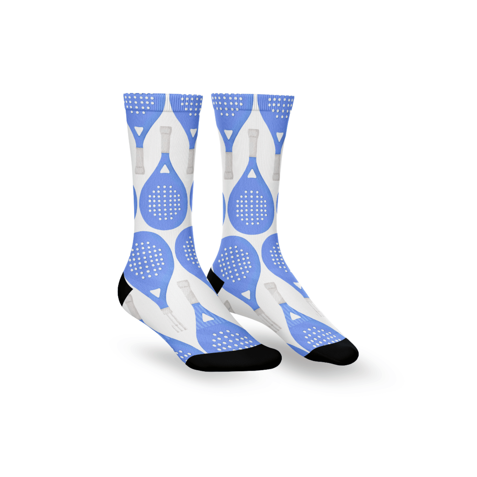 Kikx Premium Crew Socks with Padel Racquet Print