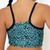 Kikx Crop Top with Strappy Racer Back in Leopard Print on Pale Aquamarine