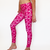 Kikx Full Length Leggings with High Waist in Flamingos in Splashes on Bright Pink