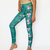 Kikx Full Length Leggings with High Waist in Unicorn and Summer Theme on Turquoise Green