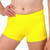 Kikx Hot Pants with Elastic Waist in Plain Lemon Yellow Matt Lycra