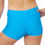 Kikx Hot Pants with Elastic Waist in Plain Turquoise Blue Matt Lycra