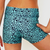 Kikx Hot Pants with High Waist in Leopard Print on Pale Aquamarine