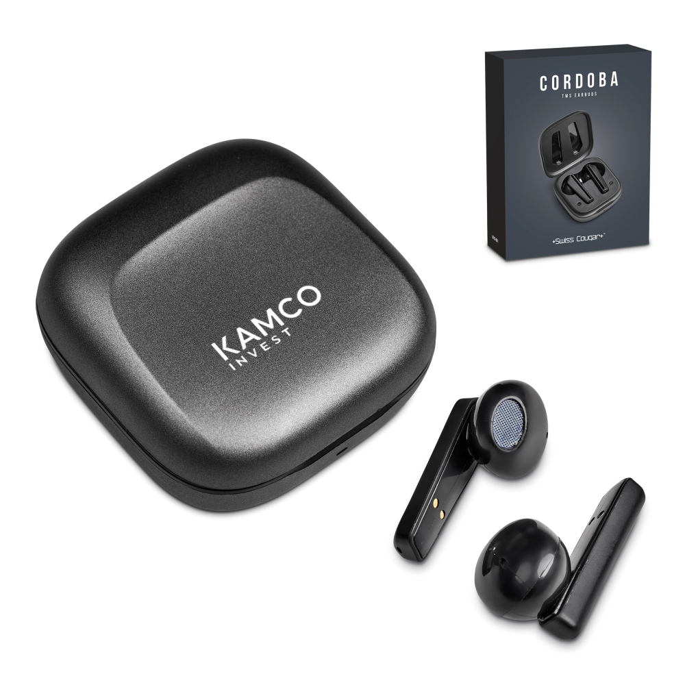 Swiss Cougar Cordoba Wireless Stereo Earbuds Brandable Bluetooth Headphones