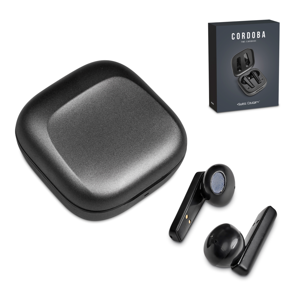 Swiss Cougar Cordoba Wireless Stereo Earbuds Brandable Bluetooth Headphones