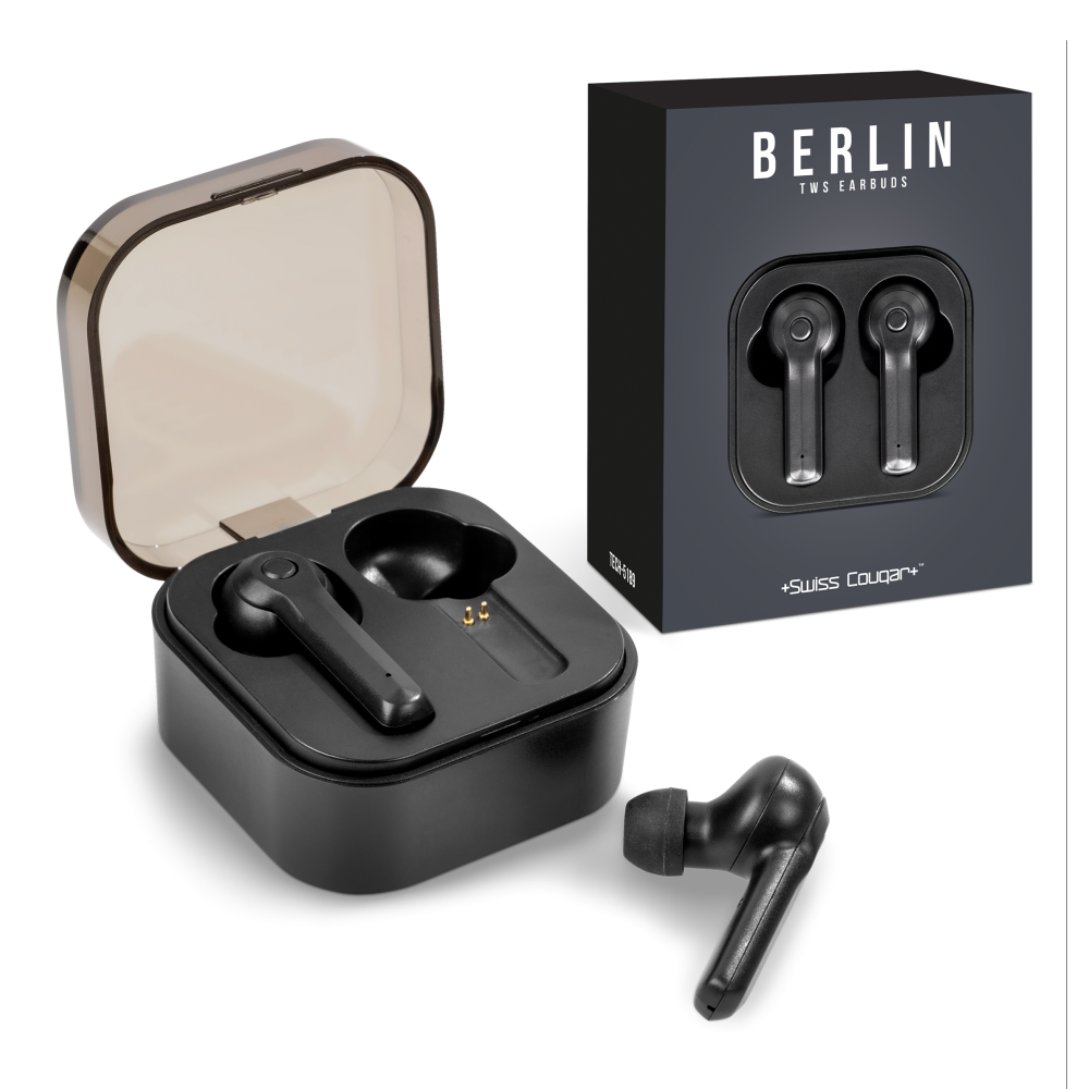 Swiss Cougar Berlin Wireless Stereo Earbuds Brandable Bluetooth Headphones