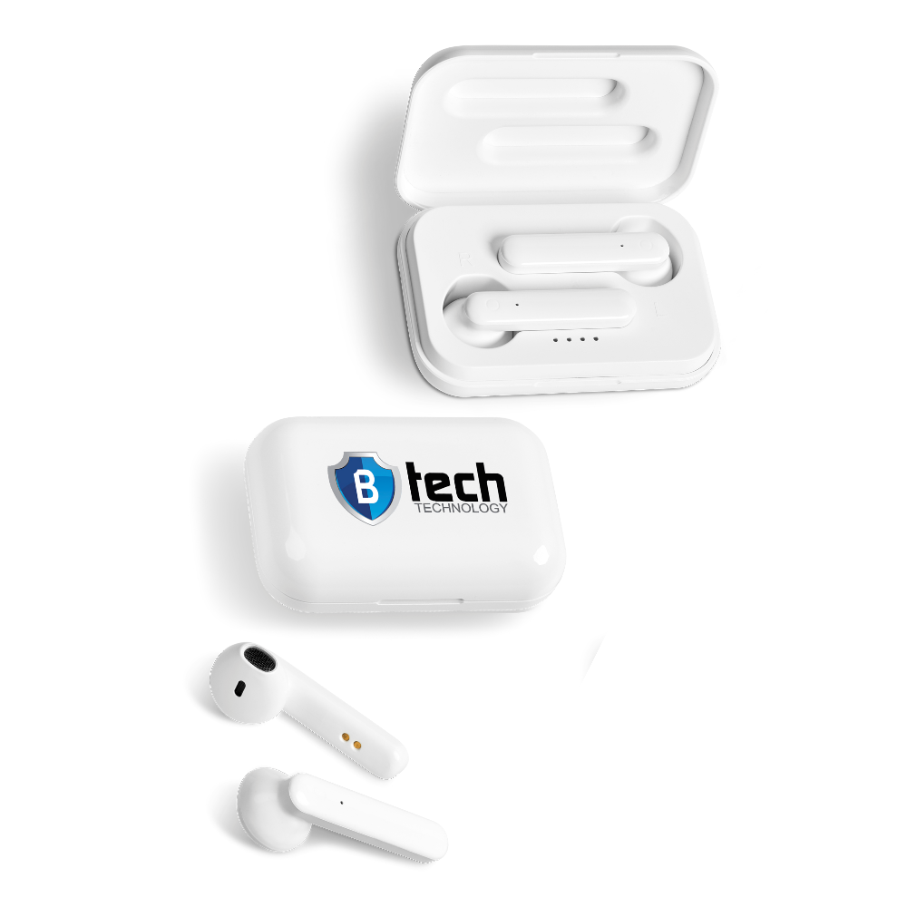 Equinox Wireless Stereo Earbuds Brandable Bluetooth Headphones