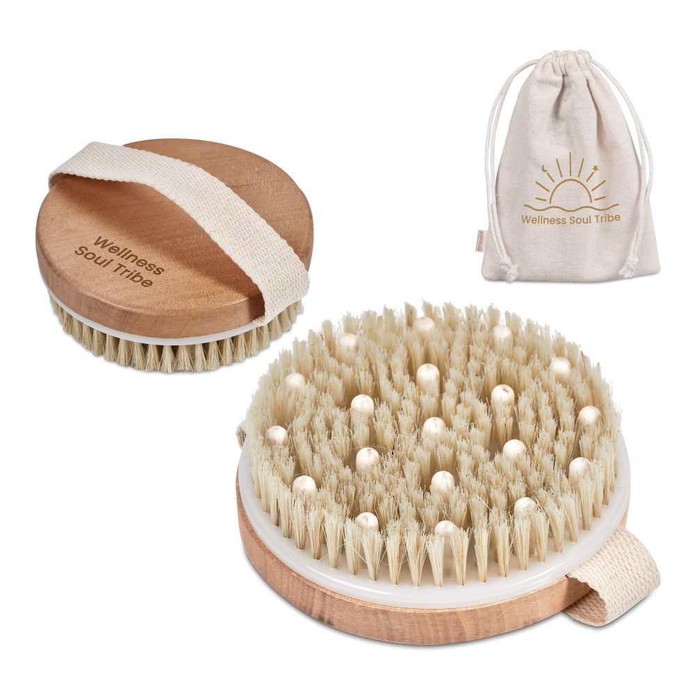 Eva and Elm Aura Brandable Bath Massage and Exfoliate Brush