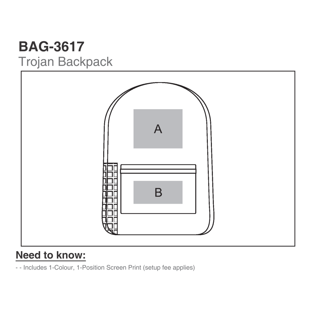 Trojan Brandable Backpack