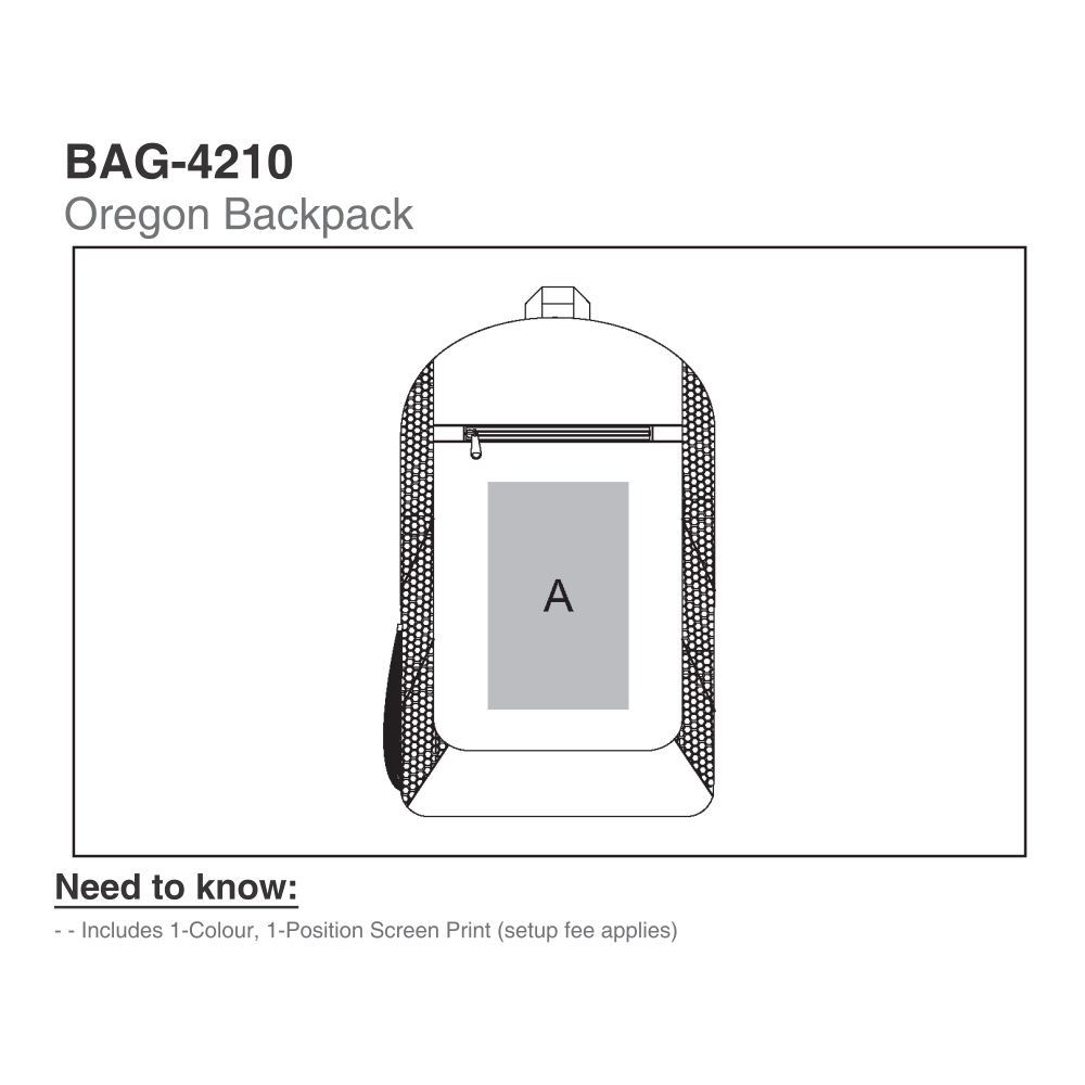 Oregon Brandable Backpack