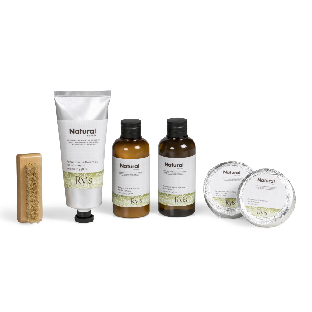 Ryis Peppermint and Rosemary Brandable Bath Pamper Set