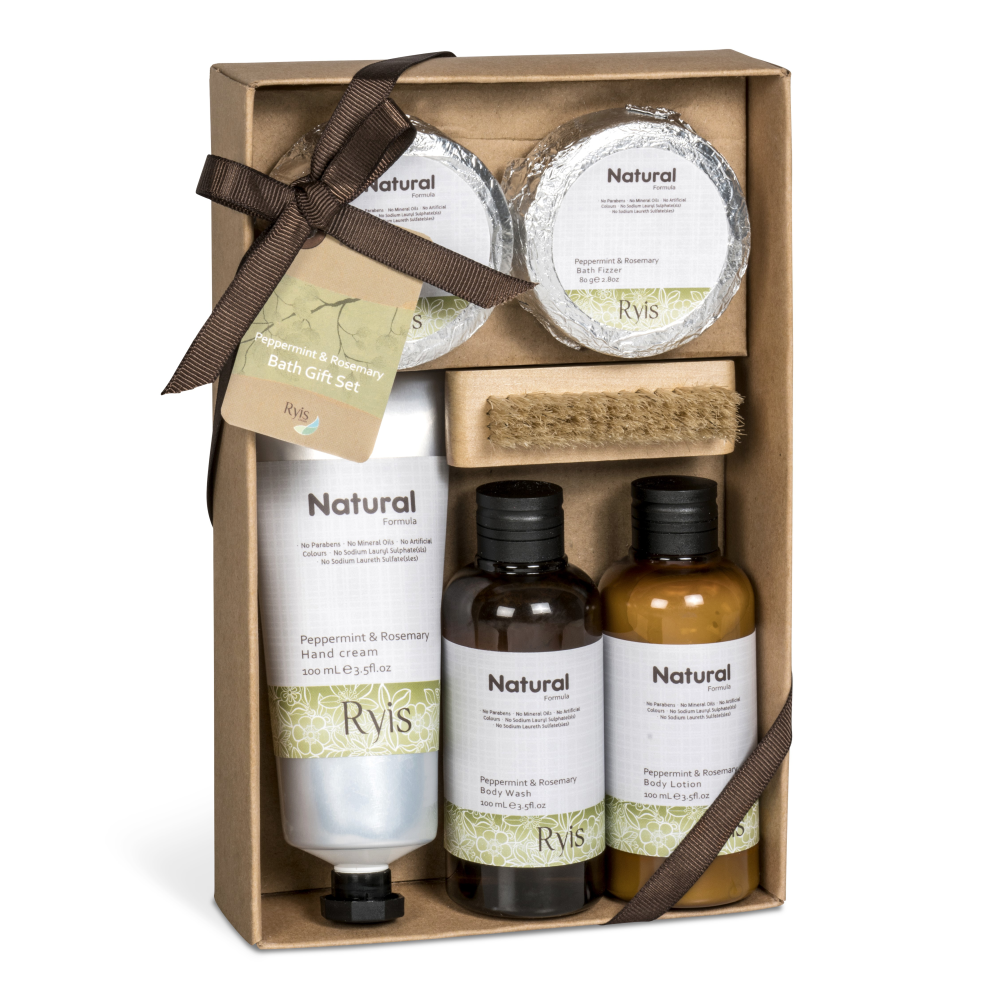 Ryis Peppermint and Rosemary Brandable Bath Pamper Set