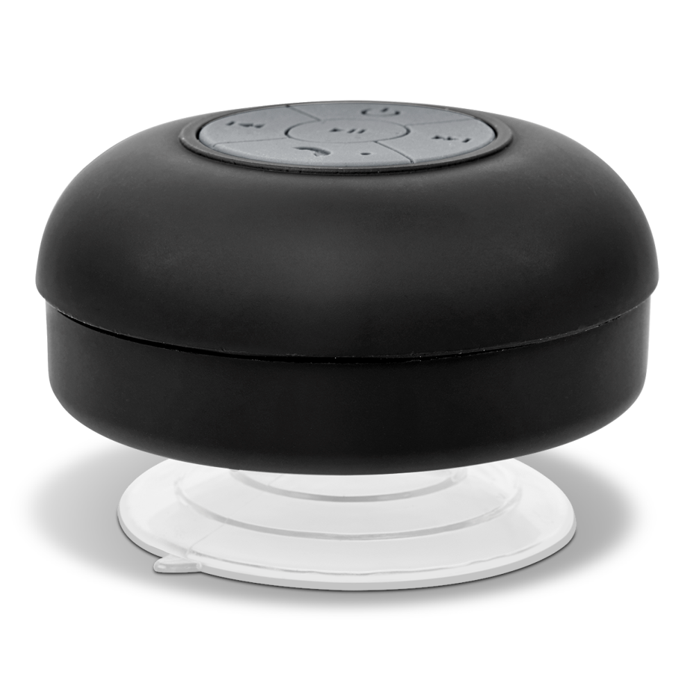 Presto Waterproof Brandable Bluetooth Speaker in Black