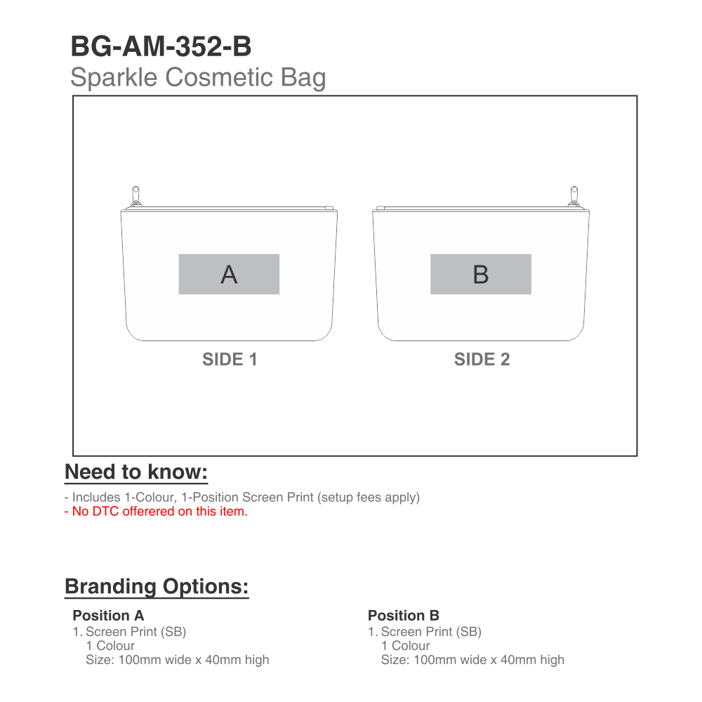 Sparkle Brandable Toiletry Bag