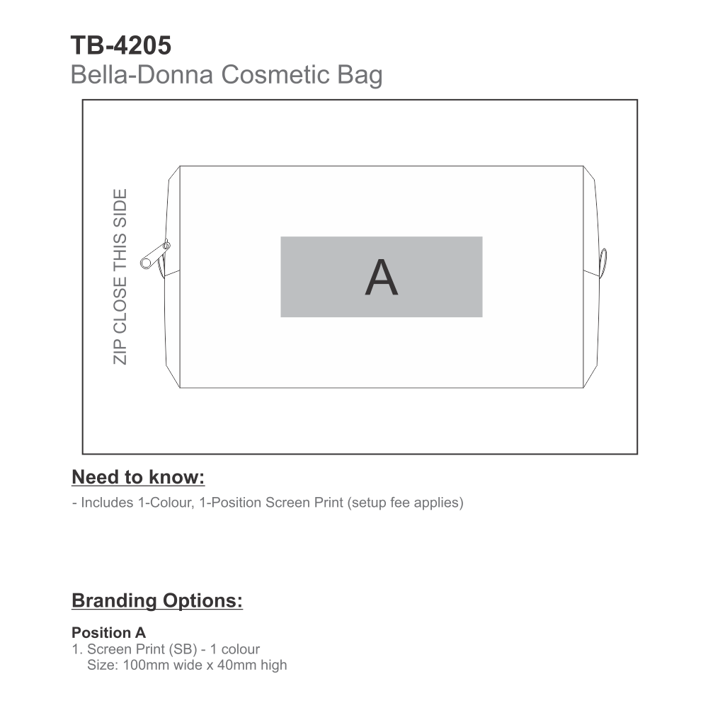 Bella-Donna Brandable Toiletry Bag