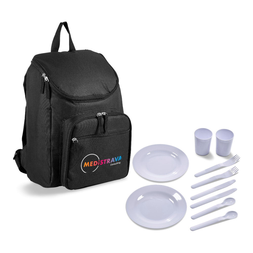 Sweden Backpack Brandable Cooler Bag in Black