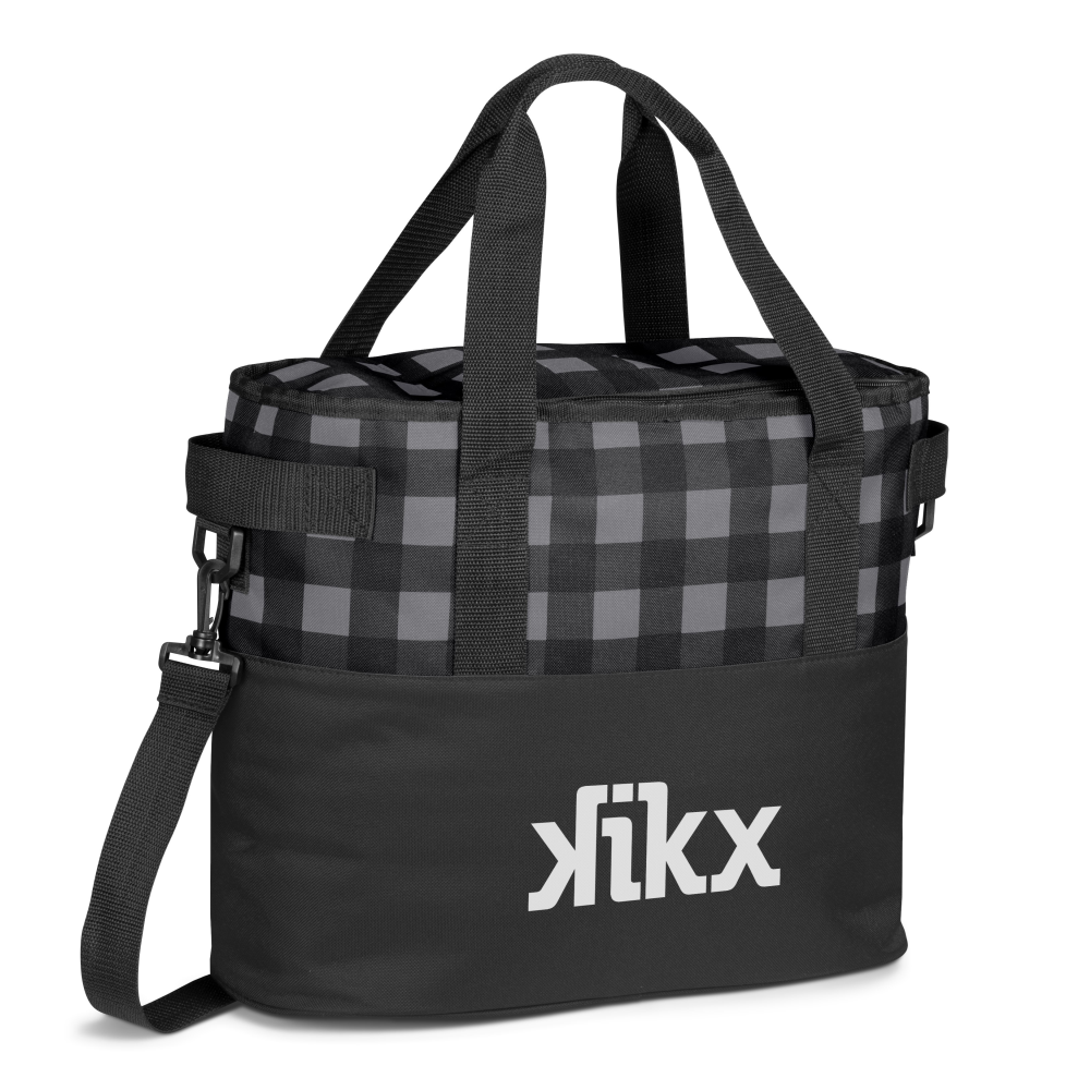 Kikx Wrigley Cooler Bag in Black with Grey