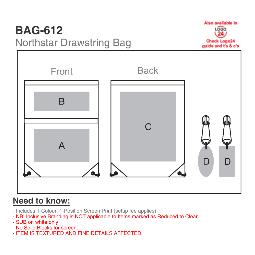 Northstar Brandable Drawstring Bag