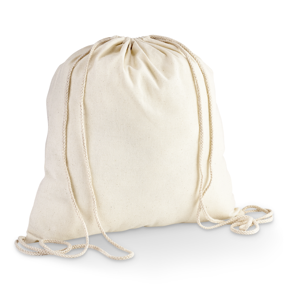 Eco-Cotton Brandable Drawstring Bag in Natural
