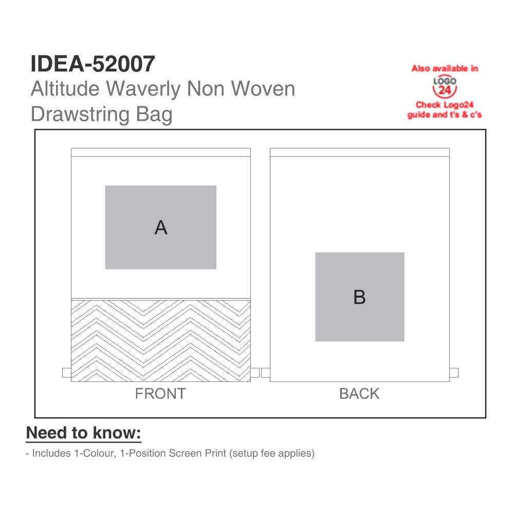 Waverly Brandable Drawstring Bag