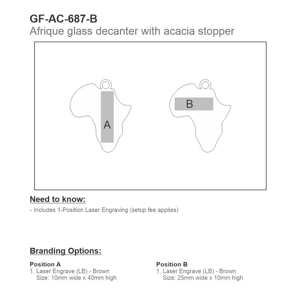 Andy Cartwright Afrique Brandable Decanter in Glass