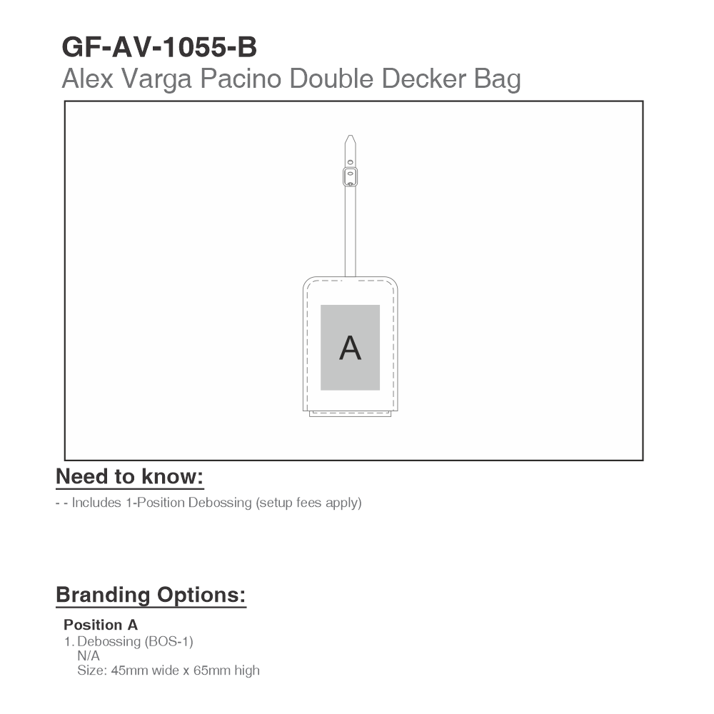 Alex Varga Pacino Brandable Double Decker Bag