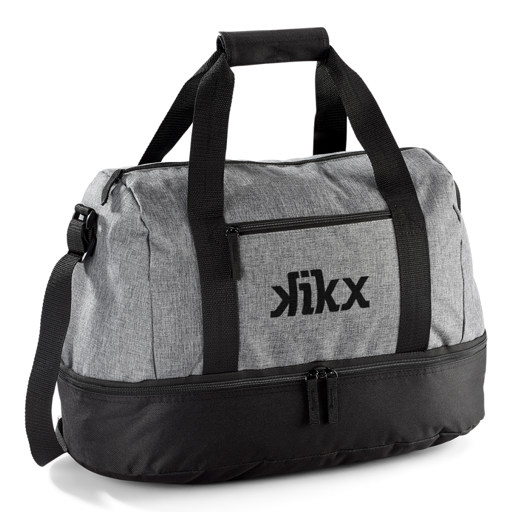 Kikx Misty Hills Double Decker Bag in Grey with Black