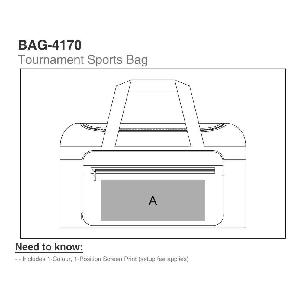 Tournament Brandable Sports Bag