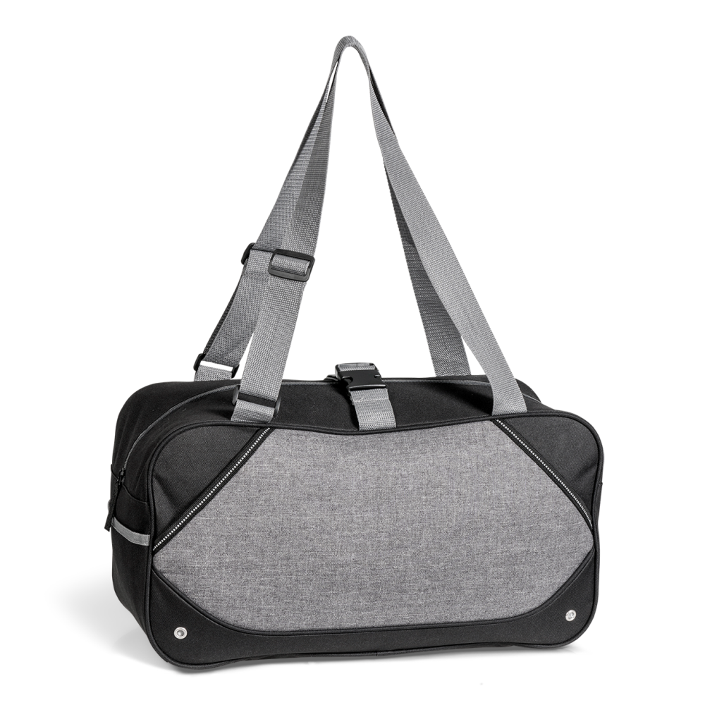 Freestyle Brandable Sports Bag in Black and Grey