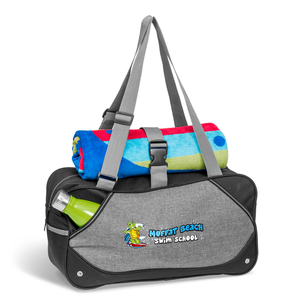 Freestyle Brandable Sports Bag in Black and Grey
