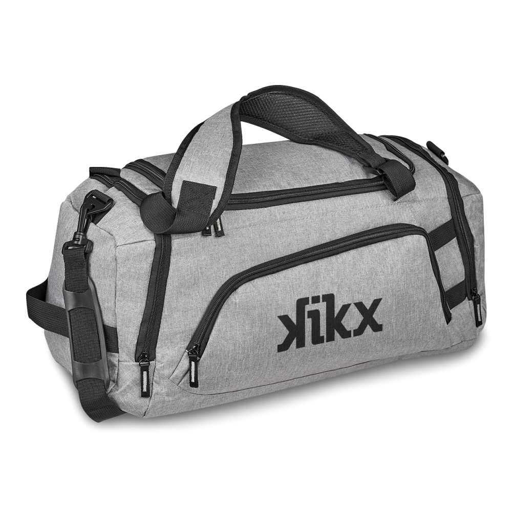 Kikx Luke Dual Function Sports Bag in Black and Grey