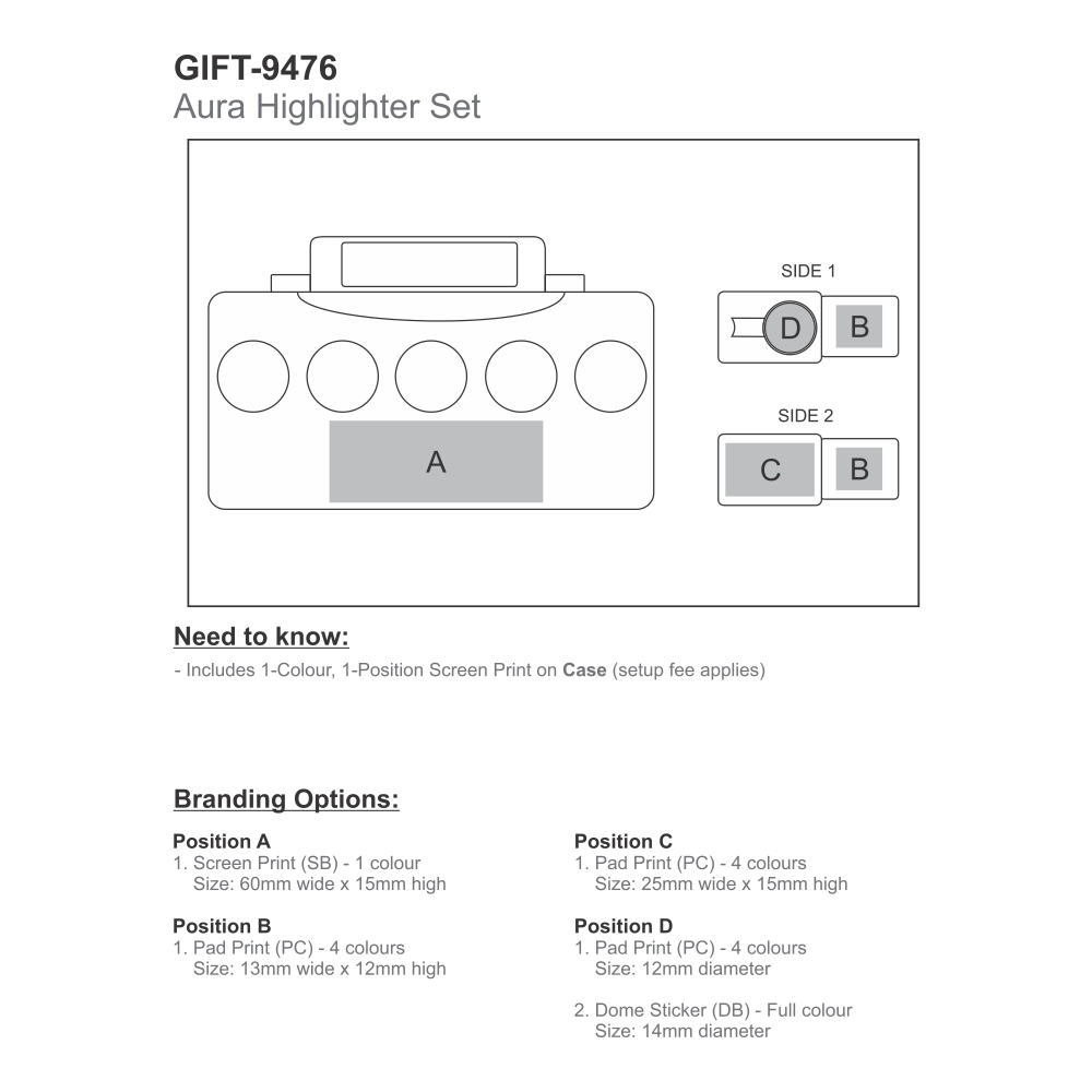 Aura Brandable Highlighter in Clear