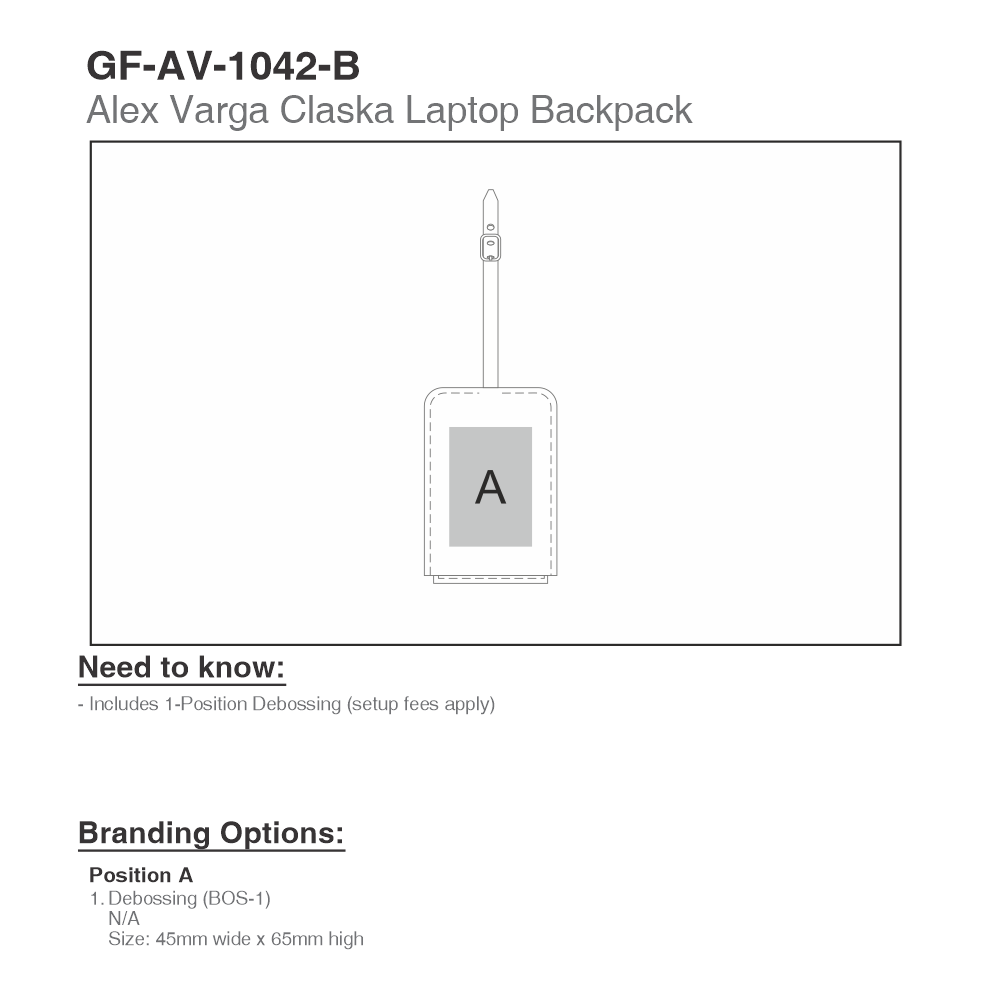 Alex Varga Claska Brandable Laptop Backpack