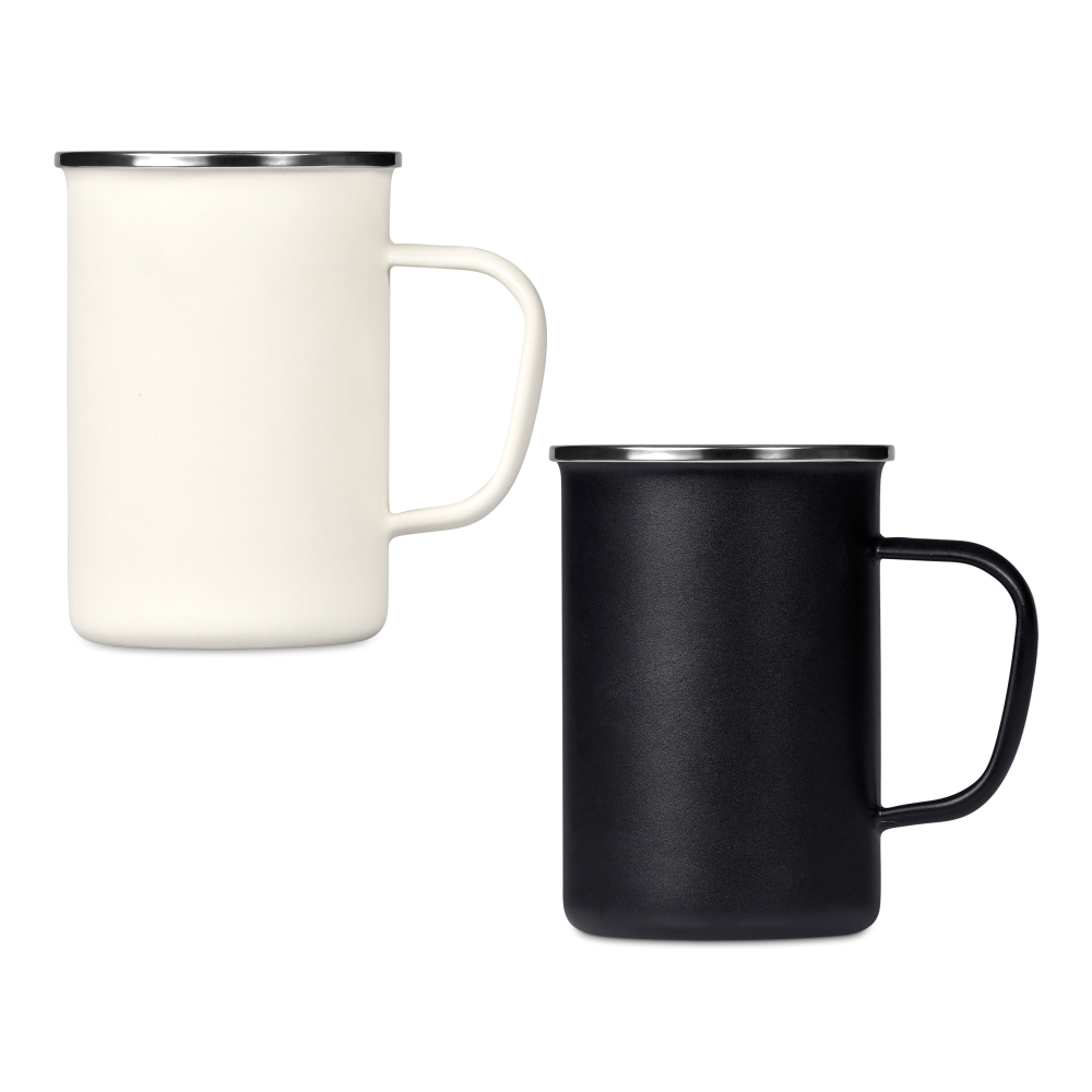 Serendipio Canyon Enamel Brandable Mug in Black