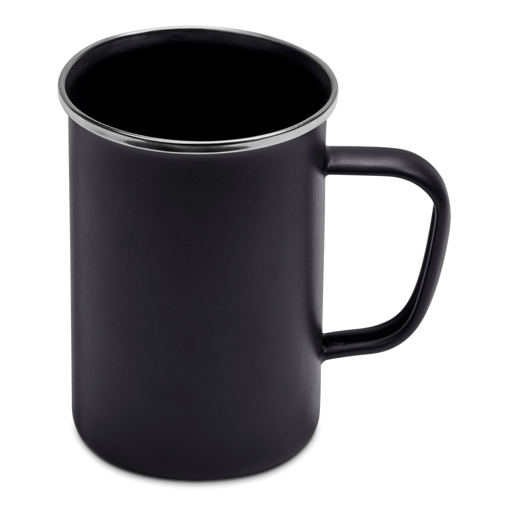 Serendipio Canyon Enamel Brandable Mug in Black